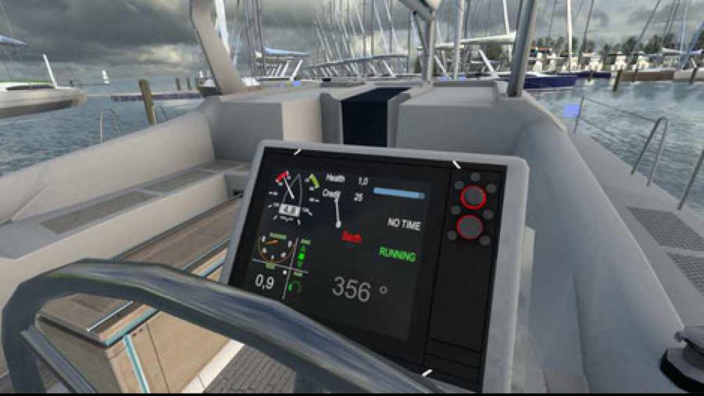 Foto Segelsimulator Yacht, ideal zum entspannten üben unter realistischen Bedingungen